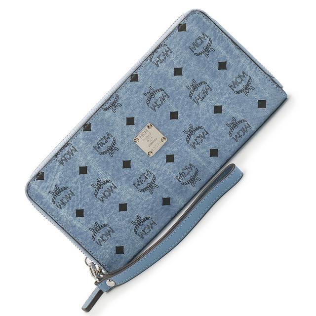 未使用 MCM エムシーエム レザー二つ折り財布 コニャック 未使用 MCM