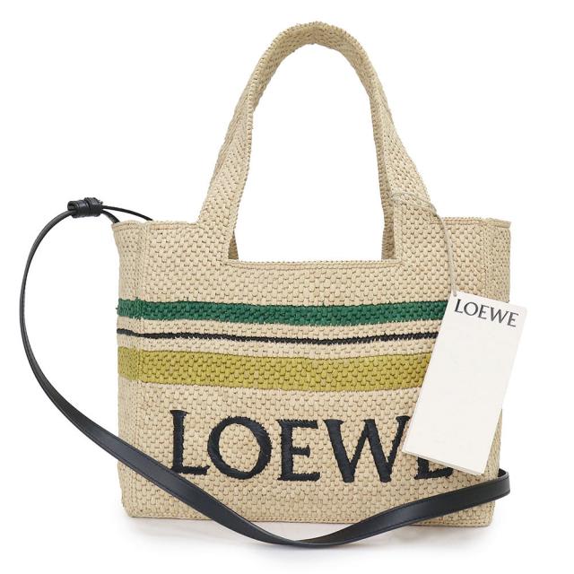 ロエベ】フォント トート ミディアム（ラフィア） グリーン グリーン