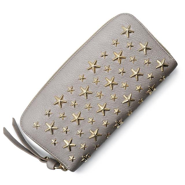 JIMMY CHOO ジミーチュウ フィリッパ ラウンドファスナー 長財布 スタースタッズ ブラック レザー Y4128817 JIMMY CHOO(ジミーチュウ) 長財布 フィリッパ グリーン×ブルー