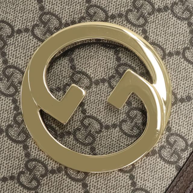 （未使用　展示品）グッチ GUCCI ブロンディ ボディ ウエスト ベルトバッグ 斜め掛け GGスプリームキャンバス レザー ベージュ ブラウン 茶 ゴールド金具 703807_11