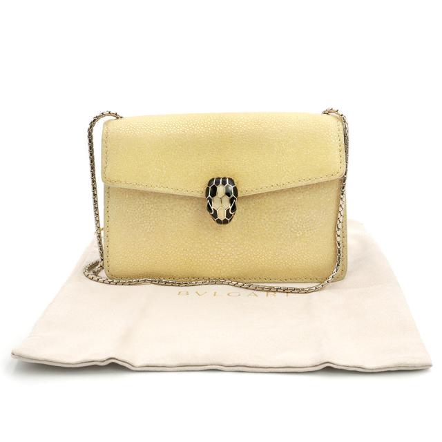 （未使用　展示品）ブルガリ BVLGARI セルペンティ フォーエバー チェーン ショルダーバッグ 斜め掛け ガルーシャ イエロー 黄 ゴールド金具_1