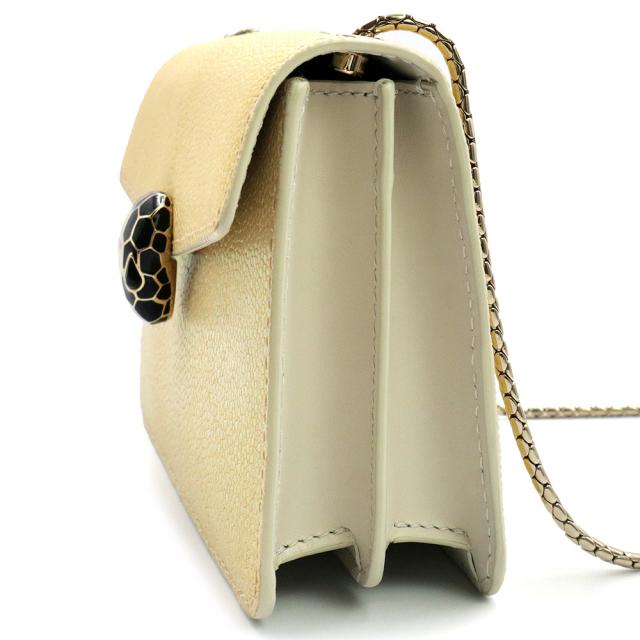 （未使用　展示品）ブルガリ BVLGARI セルペンティ フォーエバー チェーン ショルダーバッグ 斜め掛け ガルーシャ イエロー 黄 ゴールド金具_4