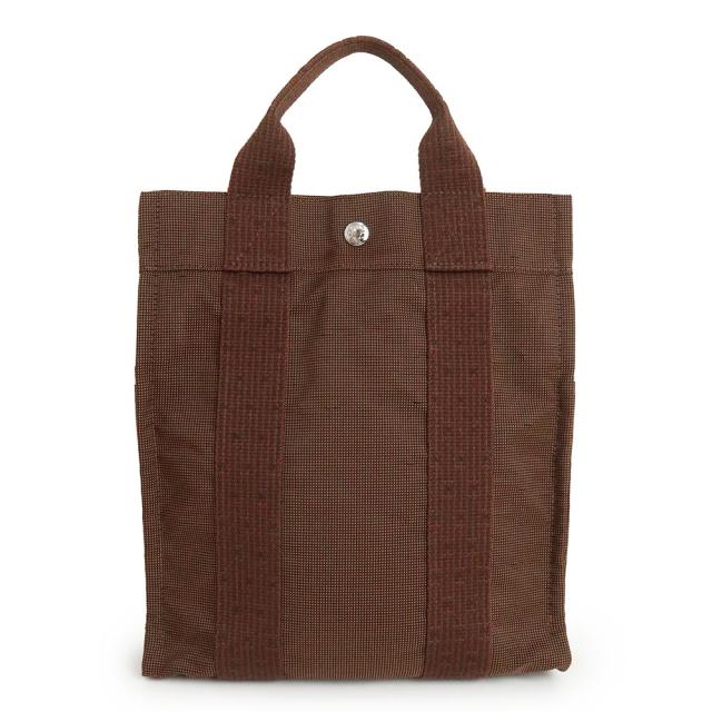 （中古）エルメス HERMES エールライン アド PM リュック デイパック バックパック キャンバス ショコラ ブラウン 茶 シルバー金具