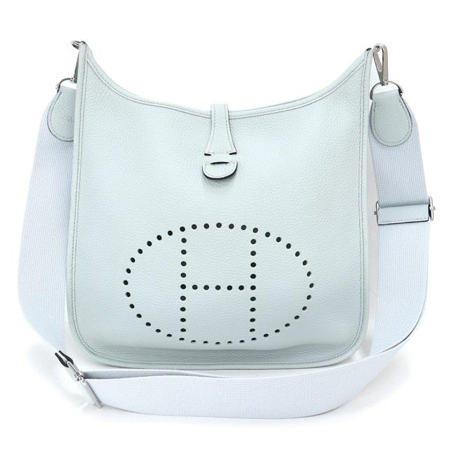 （未使用　展示品）エルメス HERMES エブリン エヴリン 3 トロワ PM 29 ショルダーバッグ 斜め掛け トリヨンクレマンス レザー Blue pale  ブルーペール グレー シルバー金具 W刻印