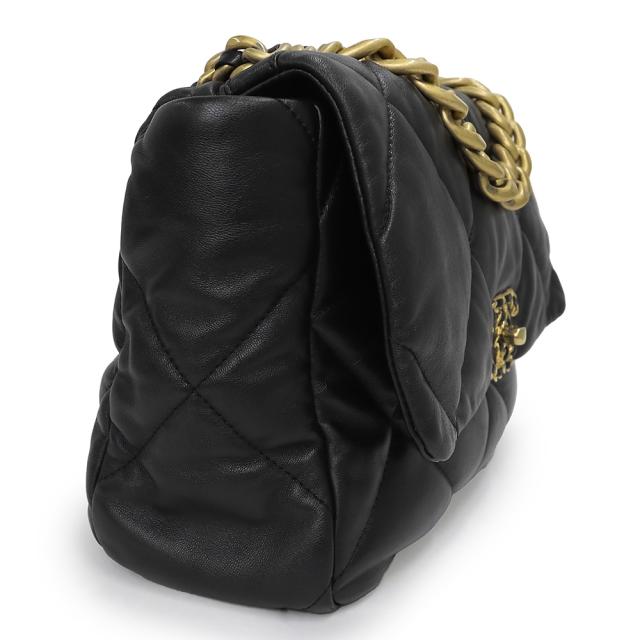 （中古）シャネル CHANEL 19 ラージ チェーン ココマーク マトラッセ 2way ショルダー ハンドバッグ 斜め掛け ゴートスキン レザー ブラック 黒 アンティークゴールド アンティークシルバー金具 AS1161_4