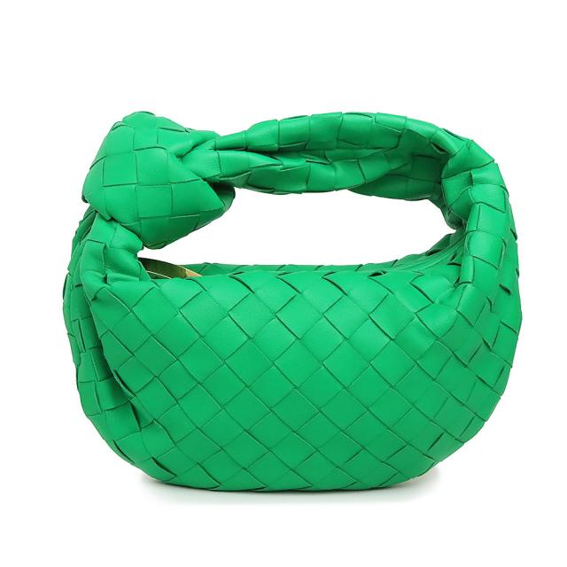 （未使用　展示品）ボッテガヴェネタ BOTTEGA VENETA ミニ ジョディ イントレチャート ハンドバッグ ラムスキン カーフスキン レザー パラキート グリーン 緑 ゴールド金具 651876