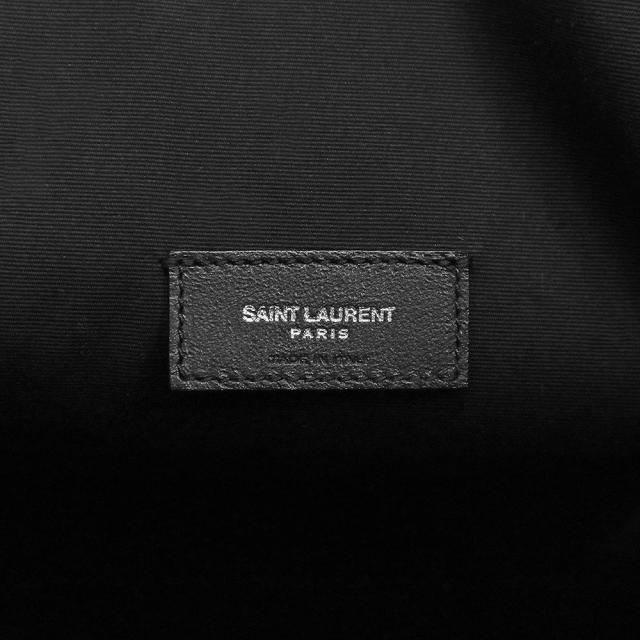 （美品）サンローランパリ SAINT LAURENT PARIS TEDDY テディ トート ハンドバッグ RAFIA ラフィア カーフスキン レザー ブラック 黒 シルバー金具 551595_9