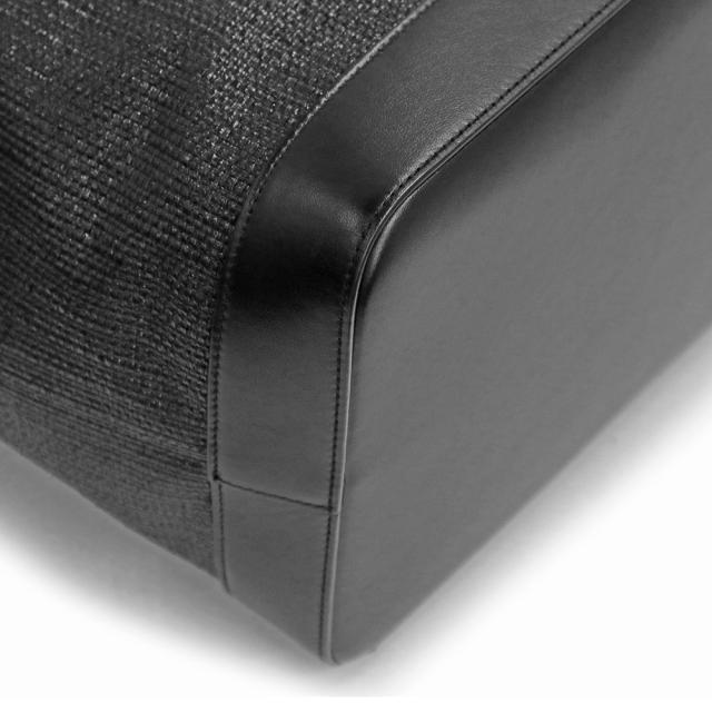 （美品）サンローランパリ SAINT LAURENT PARIS TEDDY テディ トート ハンドバッグ RAFIA ラフィア カーフスキン レザー ブラック 黒 シルバー金具 551595_11