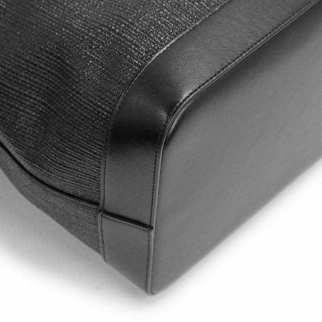 （美品）サンローランパリ SAINT LAURENT PARIS TEDDY テディ トート ハンドバッグ RAFIA ラフィア カーフスキン レザー ブラック 黒 シルバー金具 551595_13
