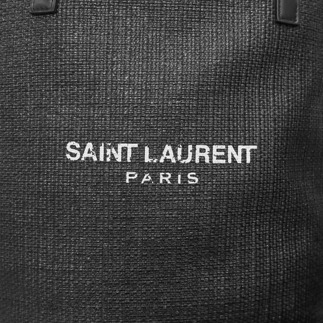 （美品）サンローランパリ SAINT LAURENT PARIS TEDDY テディ トート ハンドバッグ RAFIA ラフィア カーフスキン レザー ブラック 黒 シルバー金具 551595_14