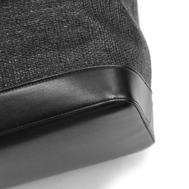 （美品）サンローランパリ SAINT LAURENT PARIS TEDDY テディ トート ハンドバッグ RAFIA ラフィア カーフスキン レザー ブラック 黒 シルバー金具 551595_15
