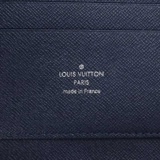 （美品）ルイ ヴィトン LOUIS VUITTON オーガナイザー アトール トラベルケース ラウンドファスナー 二つ折り長財布 タイガ レザー オセアン ネイビー 紺 シルバー金具 M30653
