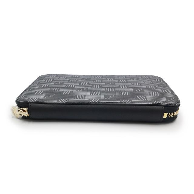 （新品・未使用品）モロー パリ MOREAU PARIS コンチネンタル ラウンドファスナー ジップウォレット 長財布 カーフスキン レザー ブラック グレー 黒 ゴールド金具 箱付_5