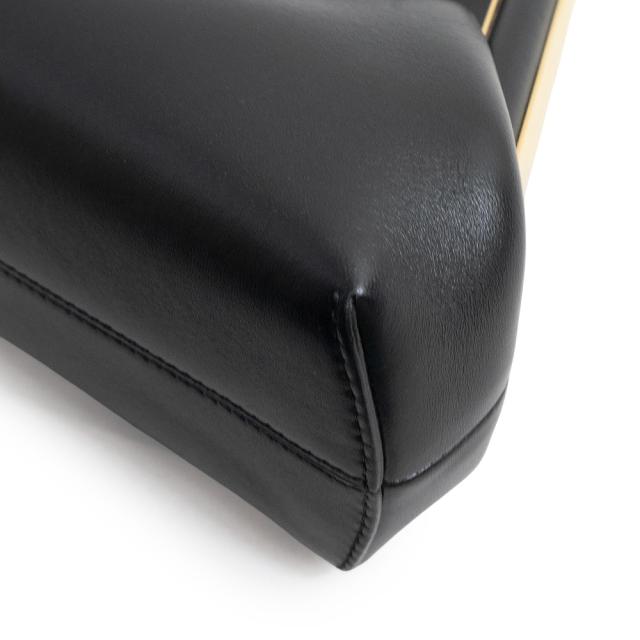 （未使用　展示品）フェンディ FENDI ファースト スモール 2WAY クラッチ ショルダーバッグ 斜め掛け ナッパレザー ブラック 黒 ゴールド金具 8BP129_9