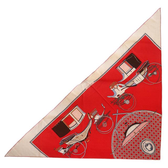 HERMES エルメス　スカーフ　箱付き　ピンク　馬車 HERMES エルメス スカーフ 箱付き ピンク 馬車 HERMES シルクスカーフ