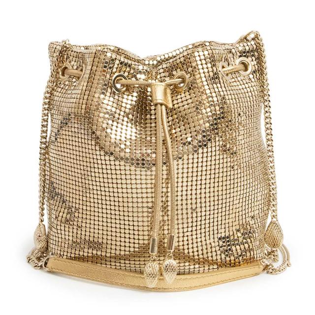 （新品・未使用品）ブルガリ BVLGARI セルペンティ ヘリテージ メッシュバッグ チェーン ショルダーバッグ 斜め掛け メタル レザー ライトゴールド ゴールド金具 291694