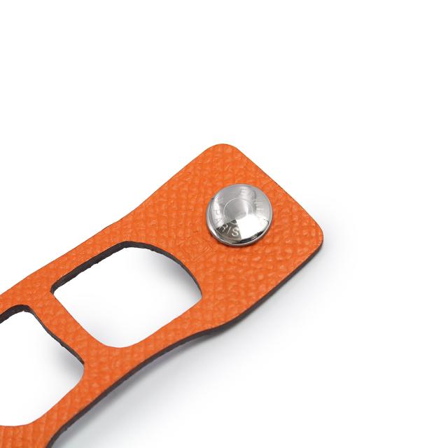 （新品・未使用品）エルメス HERMES プティアッシュ エカイユ リバーシブル ブレスレット ヴォーエプソン トゴ レザー オレンジ グレー 箱付_6