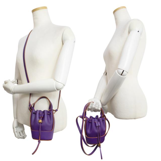 未使用 ロエベ LOEWE バルーンバッグ スモール アナグラム バケツ型 巾着バッグ ショルダーバッグ ポシェット ナチュラル ブラック キャンバス A710C31X14 LOEWE バルーンバッグ ほぼ未使用（年末セール中） LOEWE JAPAN