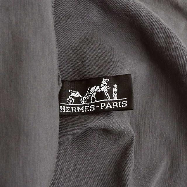（中古）エルメス HERMES フールトゥ ポルトドキュマン ブリーフケース ドキュメントケース ビジネス ハンドバッグ キャンバス グレー シルバー金具