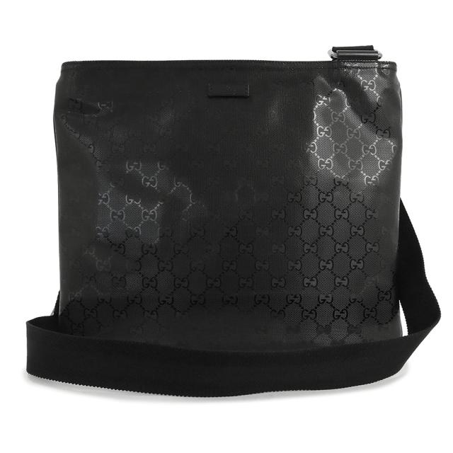 （未使用　展示品）グッチ GUCCI メッセンジャー ショルダーバッグ 斜め掛け GGインプリメ ブラック シルバー金具 201446