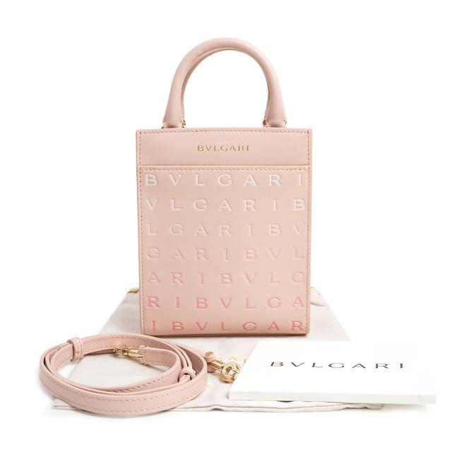 （新品・未使用品）ブルガリ BVLGARI ロゴ インフィニートゥム 2way ミニトート 斜め掛け ショルダー ハンドバッグ カーフスキン レザー クリスタルローズ ピンク ライトゴールド金具 292319_1