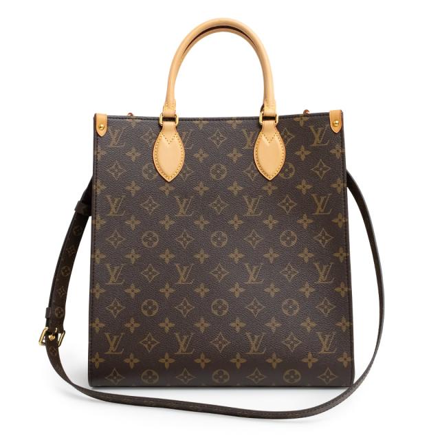 （未使用　展示品）ルイ ヴィトン LOUIS VUITTON サックプラ PM トート 2WAY 斜め掛け ショルダー ハンドバッグ モノグラム ヌメ革 レザー ブラウン ゴールド金具 M46263