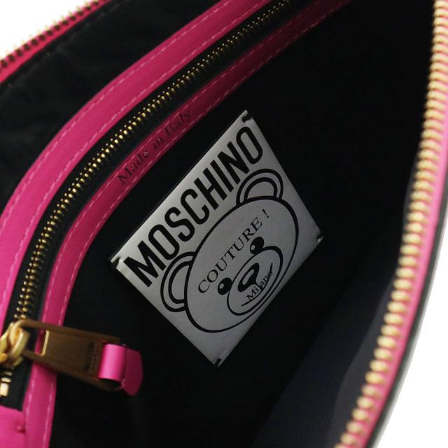 （新品・未当てはめる品）モスキーノ MOSCHINO クチュール テディベア 熊 車寄せ クラッチペダル 二つ目御徒面子 ポリウレタンエコレザー さくら色 アンティークゴールド金具 2A8444