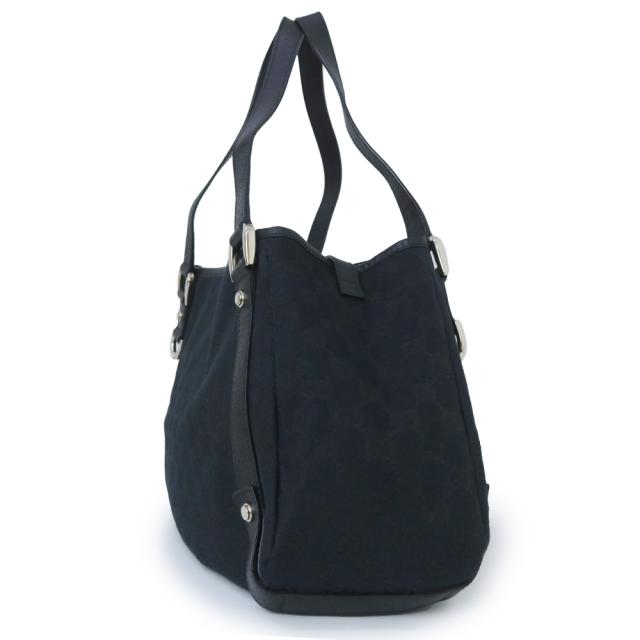 （中古）グッチ GUCCI アビー ハンドバッグ GGキャンバス カーフスキン レザー ブラック ライトゴールド金具 130736_2