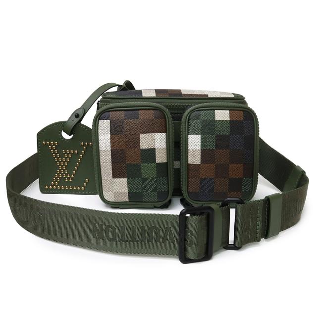 （新品・未使用品）ルイ ヴィトン LOUIS VUITTON ショルダーバッグ 斜め掛け カーフスキン レザー ダモフラージュキャンバス グリーン ブラック金具 M83169