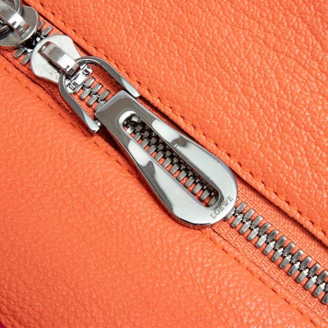 （美品）ロエベ LOEWE アマソナ 36 ハンドバッグ レザー オレンジ ピンク ボルドー シルバー金具 352.35AA22