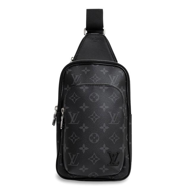 （未使用　展示品）ルイ ヴィトン LOUIS VUITTON アヴェニュー スリングバッグ PM ボディ ワンショルダー 斜め掛け モノグラムエクリプス キャンバス ブラック シルバー金具 M47137