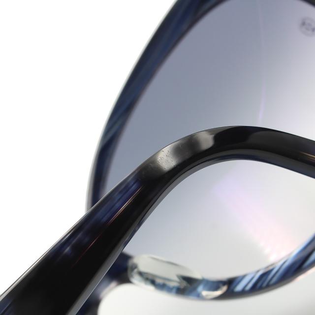 （中古）カルティエ Cartier 2C サングラス メガネ 眼鏡 アイウェア プラスチック ブルー シルバー金具 T8200875 箱付_6