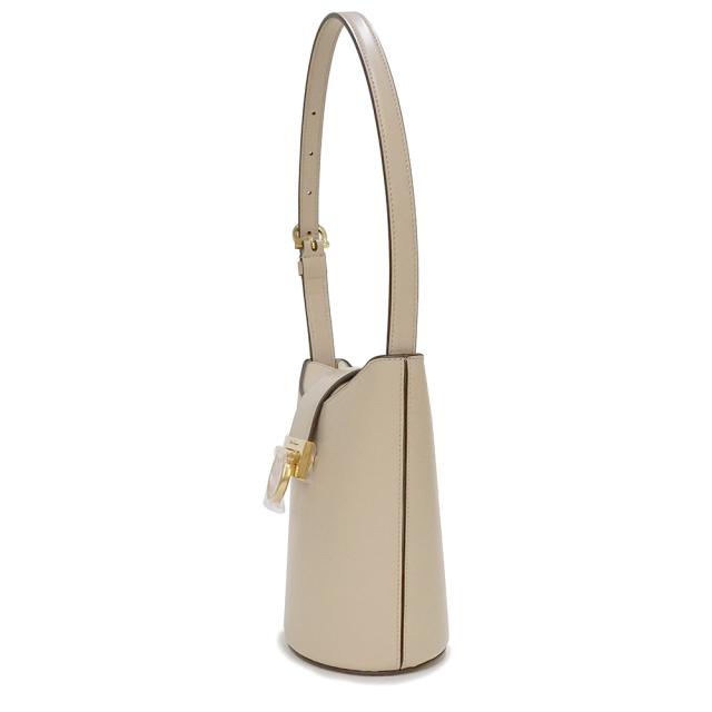 （未使用　展示品）サルヴァトーレフェラガモ Salvatore Ferragamo トリフォリオ ガンチーニ トート バケットバッグ カーフスキン レザー Daino ベージュ ゴールド金具 211194 訳有り 箱付_4