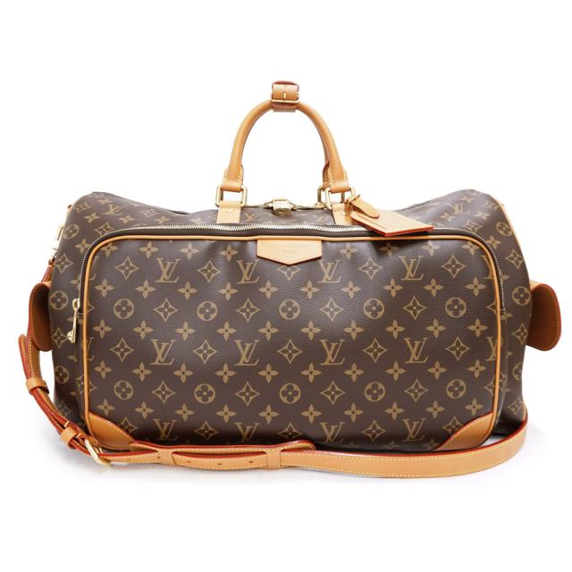 （未使用　展示品）ルイ ヴィトン LOUIS VUITTON キーポル カーゴ 50 2Ｗay ショルダー ボストンバッグ 斜め掛け モノグラム アーカイヴ キャンバス ブラウン ゴールド金具 M14735
