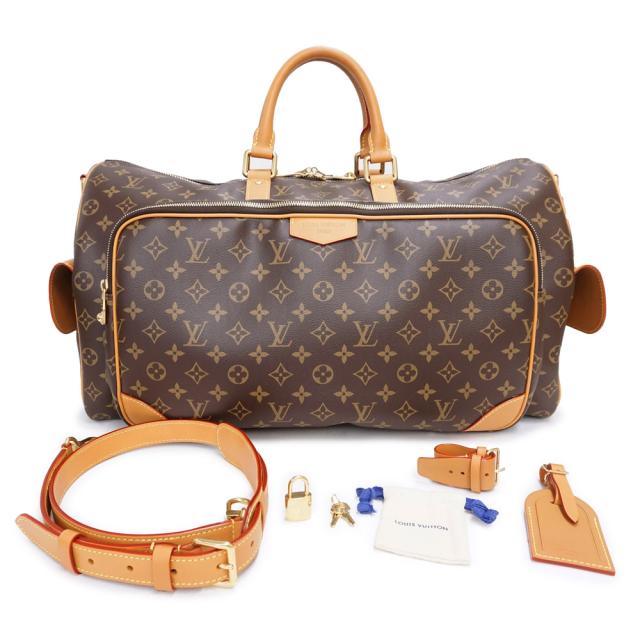 （未使用　展示品）ルイ ヴィトン LOUIS VUITTON キーポル カーゴ 50 2Ｗay ショルダー ボストンバッグ 斜め掛け モノグラム アーカイヴ キャンバス ブラウン ゴールド金具 M14735_1