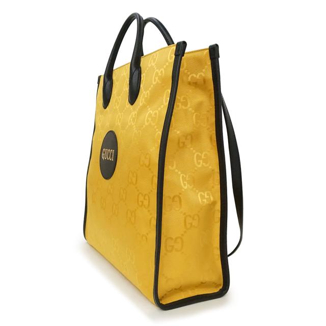 （未使用　展示品）グッチ GUCCI オフザグリッド Off The Grid トート 2way ショルダー ハンドバッグ 斜め掛け GGナイロン レザー イエロー ブラック マットシルバー金具 630355_4