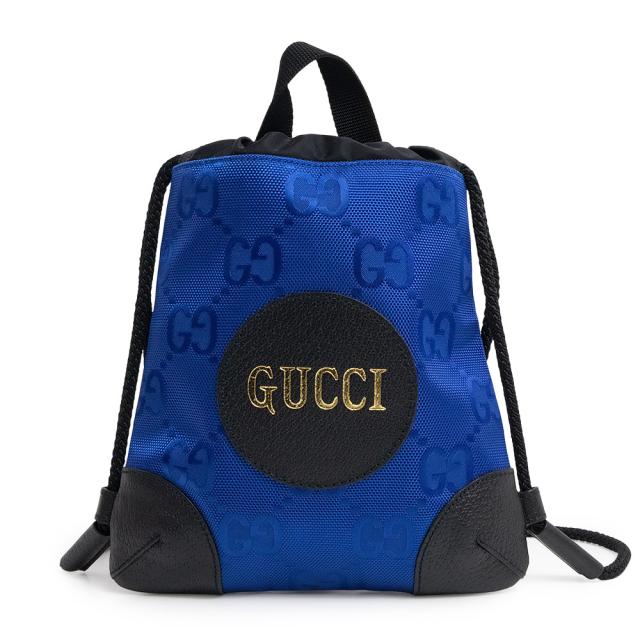 （未使用　展示品）グッチ GUCCI オフ ザ グリッド ミニ リュック デイパック バックパック GGナイロン レザー ブルー ブラック 643887
