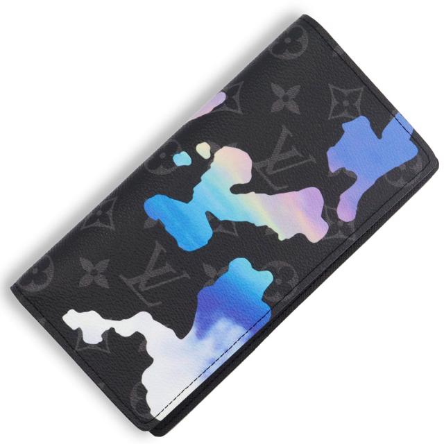 （新品・未使用品）ルイ ヴィトン LOUIS VUITTON ルーム ウィズ ア ビュー ポルトフォイユ ブラザ 二つ折り長財布 モノグラムエクリプス ノワール シルバー金具 M81752 箱付