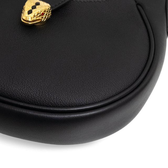 （未使用　展示品）ブルガリ BVLGARI セルペンティ エリプス スモール 2Way チェーン ショルダー ハンドバッグ 斜め掛け カーフスキン レザー ブラック ゴールド金具 292051_10