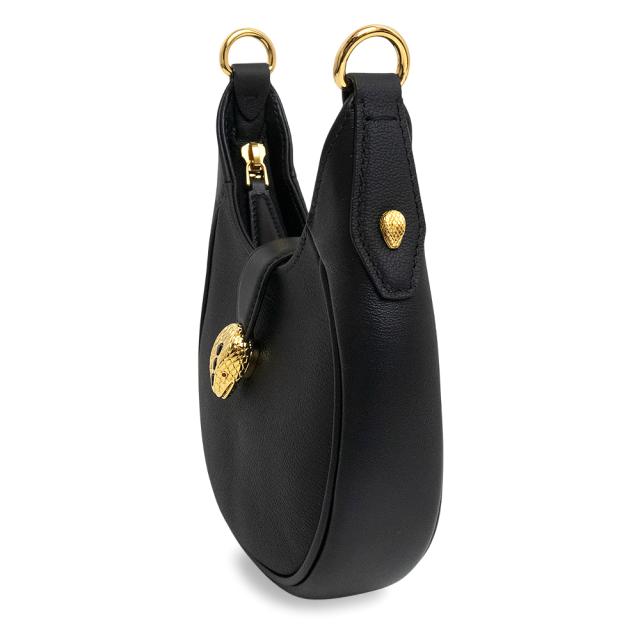 （未使用　展示品）ブルガリ BVLGARI セルペンティ エリプス スモール 2Way チェーン ショルダー ハンドバッグ 斜め掛け カーフスキン レザー ブラック ゴールド金具 292051_4