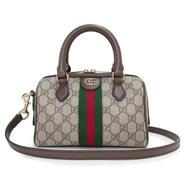 （新品・未使用品）グッチ GUCCI オフィディア スモール ボストン 2WAY ショルダー ハンドバッグ 斜め掛け GGスプリームキャンバス レザー ベージュ ブラウン ゴールド金具 772053