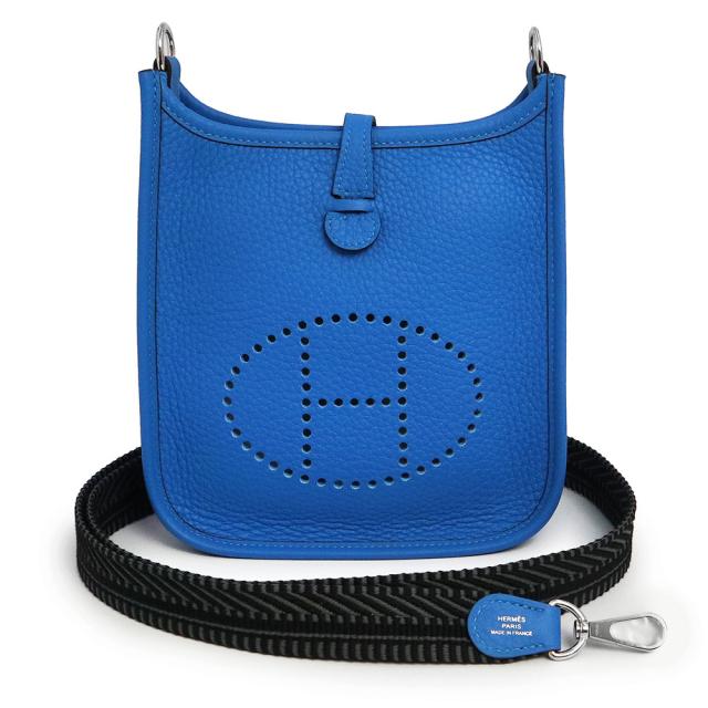 （新品・未使用品）エルメス HERMES エブリン エヴリン 16 TPM アマゾン サングル カヴァル ショルダーバッグ 斜め掛け トリヨンクレマンス レザー ブルーイドラ グリミスティ ブラックパラディウム シルバー金具 W刻印 箱付
