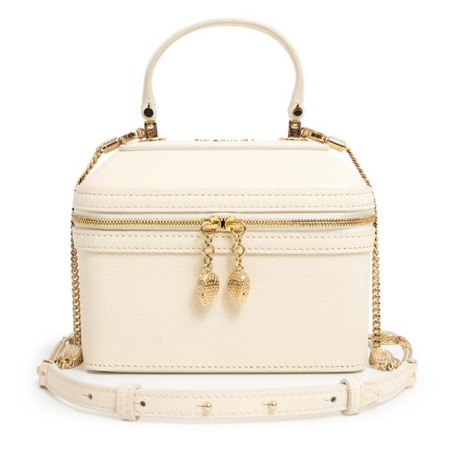 （未使用　展示品）ブルガリ BVLGARI セルペンティ フォーエバー ジュエリーボックス 2Way 斜め掛け チェーン ショルダー ハンドバッグ アーバンカーフレザー アイボリー ホワイト ゴールド金具 291896