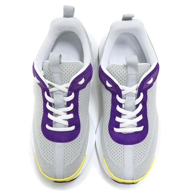 （未使用保管品）エルメス HERMES ヒーローズ スニーカー シューズ 靴 #36.5 23.5cm ニット テクニック シェーヴルヴェロア Gris Clair グリクレール マルチカラー グレー