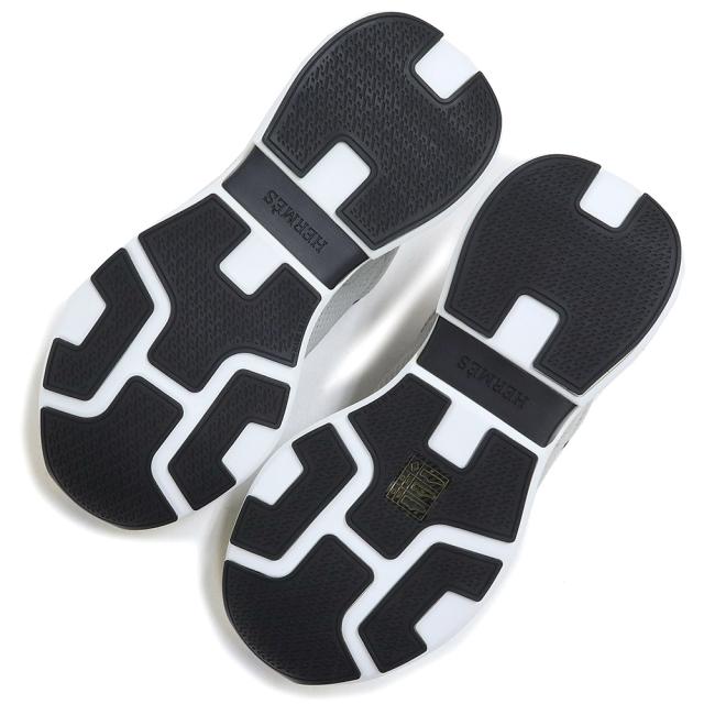 （未使用保管品）エルメス HERMES ヒーローズ スニーカー シューズ 靴 #36.5 23.5cm ニット テクニック シェーヴルヴェロア Gris Clair グリクレール マルチカラー グレー