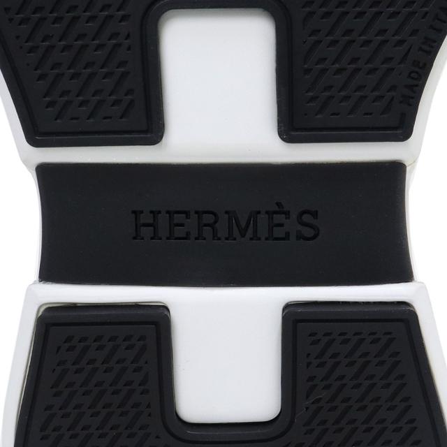 （未使用保管品）エルメス HERMES ヒーローズ スニーカー シューズ 靴 #36.5 23.5cm ニット テクニック シェーヴルヴェロア Gris Clair グリクレール マルチカラー グレー