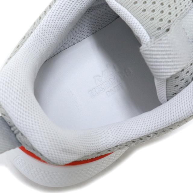 （未使用保管品）エルメス HERMES ヒーローズ スニーカー シューズ 靴 #36.5 23.5cm ニット テクニック シェーヴルヴェロア Gris Clair グリクレール マルチカラー グレー