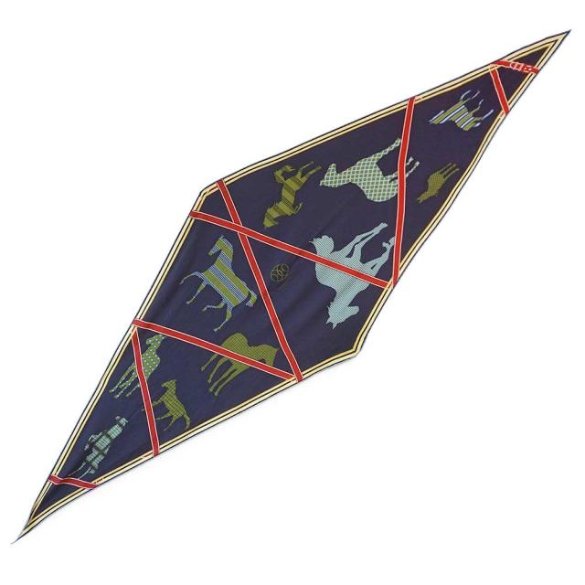 （新品・未使用品）エルメス HERMES ロザンジュ GM クラン エケストル CLAN EQUESTRE ひし形 ストール スカーフ カシミヤ70％ シルク30％ ネイビー 箱付