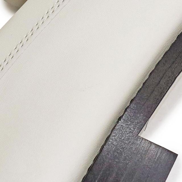 （未使用　展示品）エルメス HERMES モカシン インパクト ローファー シューズ 靴 #36.5 23.5cm カーフスキン レザー Blanc de Paris ブラン ドゥ パリ オフホワイト ゴールド金具