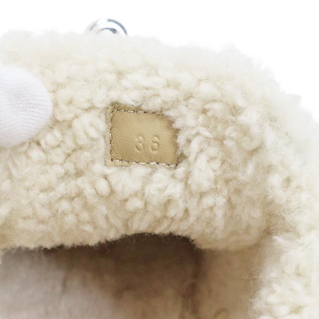 （未使用保管品）エルメス HERMES デイ ケリー バックル スニーカー シューズ 靴 #36 23cm 23.5cm カーフスキン レザー ムートン ブラック シルバー金具 箱付